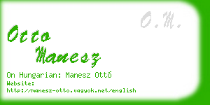 otto manesz business card